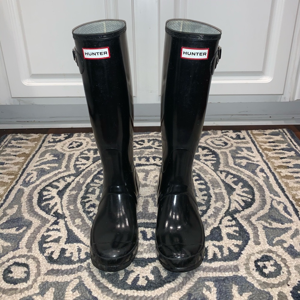 HUNTER Original Tall Black Rain Boots 7